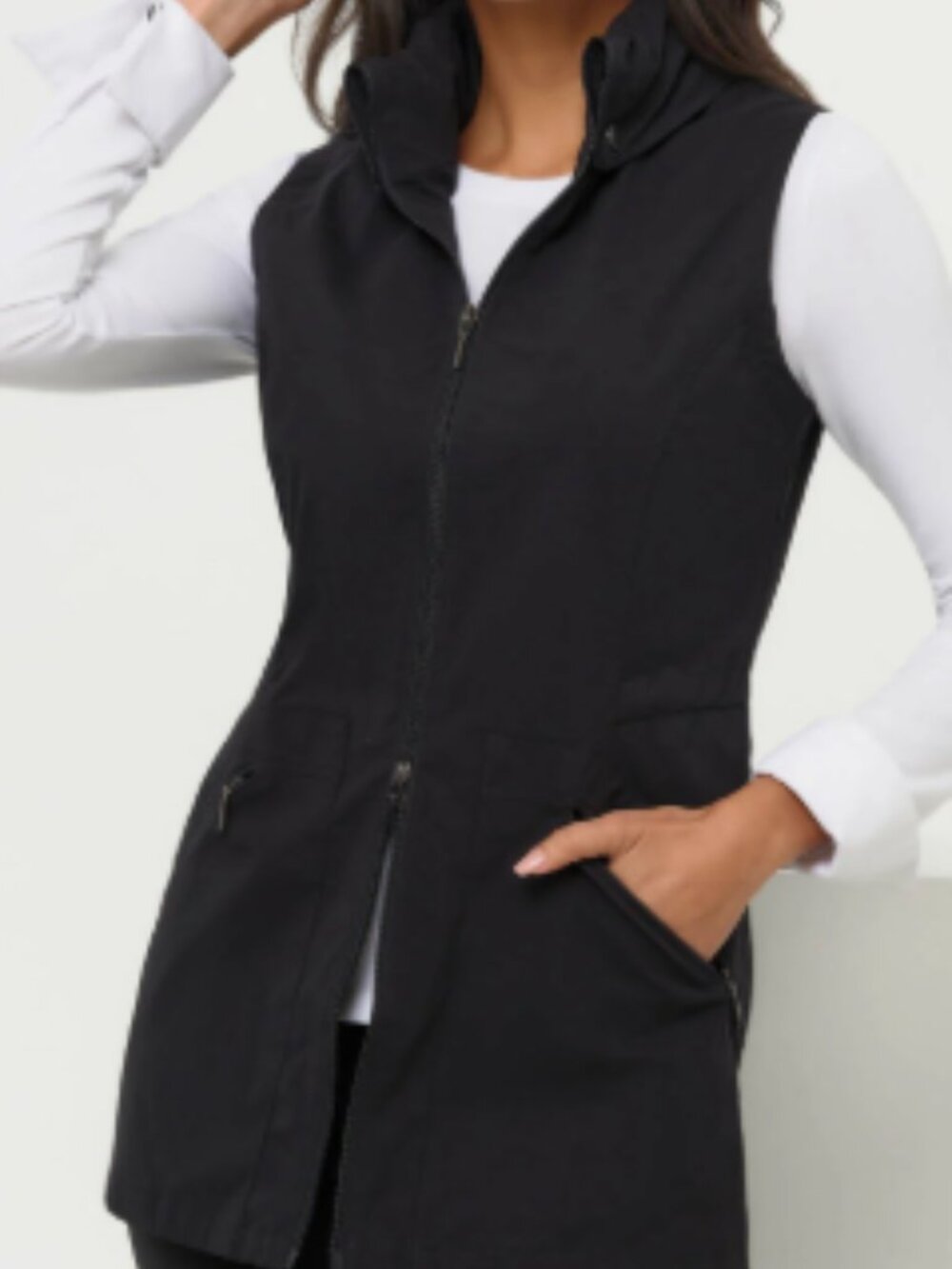 Anatomie Delaney Travel Vest Black Size L Lightweight Performance Wear
